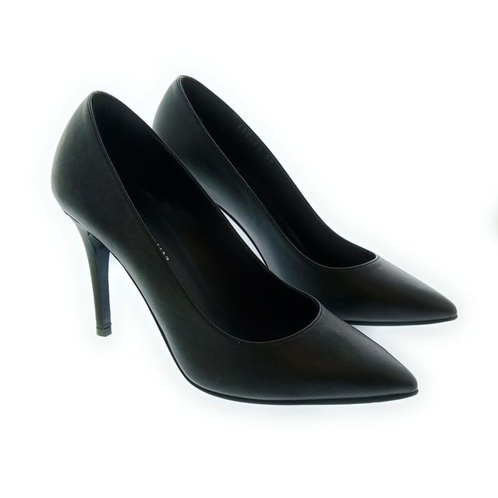 Emporio Armani Women's Black Leather Stiletto Pumps